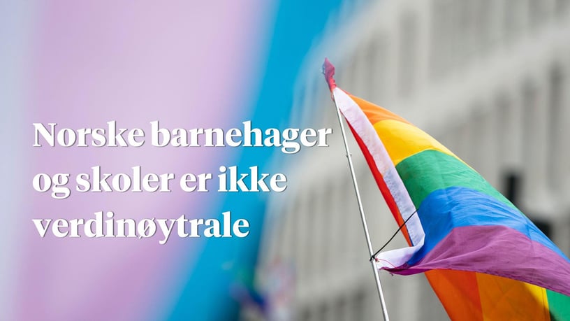 Illustrasjon med Pride-flagg.