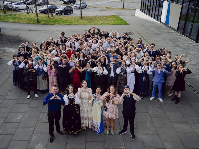 Et gruppebilde av alle deltakerne på Lærerstudentenes (tidl. Pedagogstudentene) landsmøte 2024.